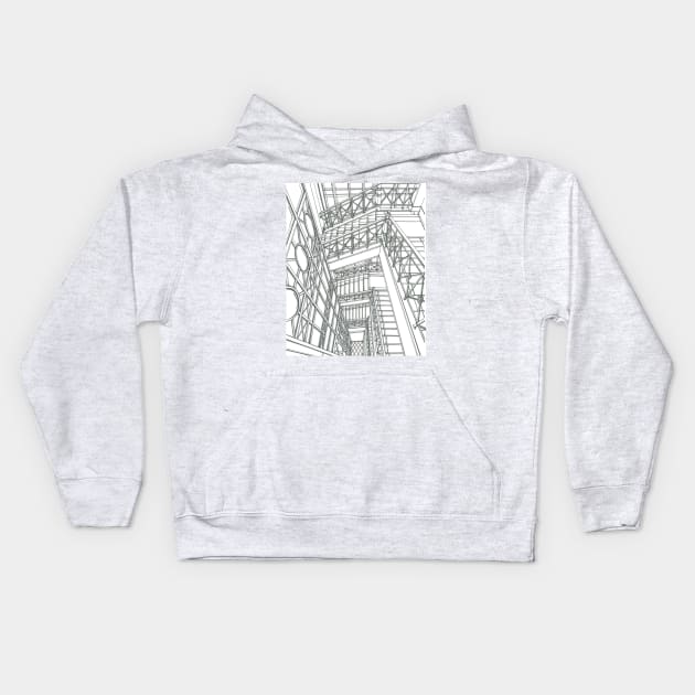 Staircase Kids Hoodie by valery in the gallery